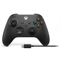 Microsoft Xbox Wireless Controller + USB-C Cable Nero Bluetooth/USB Gamepad Analogico/Digitale PC, One, Series S, X [1V8-00002]