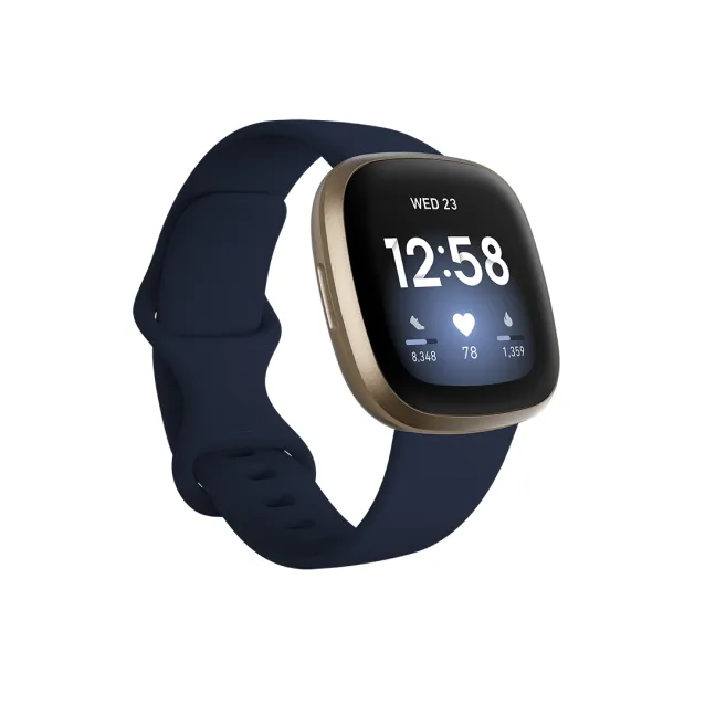 Smartwatch Fitbit Versa 3 AMOLED Blu, Oro GPS (satellitare)