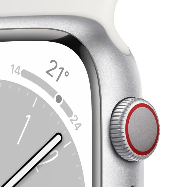 Smartwatch Apple Watch Series 8 OLED 45 mm Digitale 396 x 484 Pixel Touch screen 4G Argento Wi-Fi GPS (satellitare) [MP4J3FD/A]