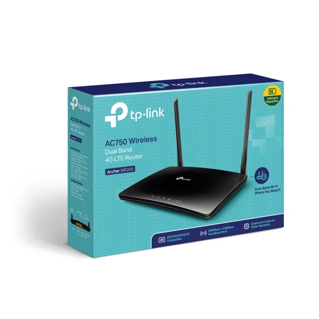 TP-Link Archer MR200 router wireless Fast Ethernet Dual-band (2.4 GHz/5 GHz) 4G Nero [ARCHER V3]
