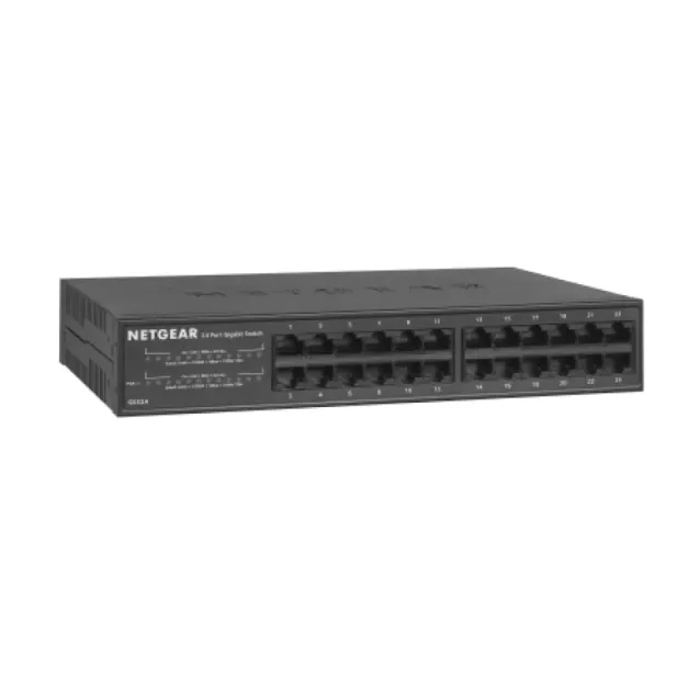 Switch di rete NETGEAR GS324 Non gestito Gigabit Ethernet (10/100/1000) Nero [GS324-200EUS]