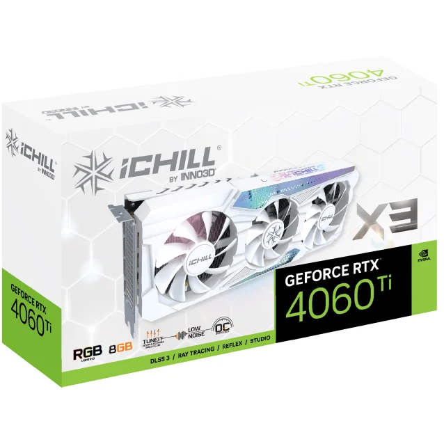 Inno3D C406T3-08D6X-17113280 scheda video NVIDIA GeForce RTX 4060 Ti 8 GB GDDR6 [C406T3-08D6X-17113280]