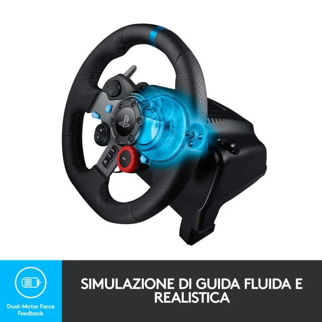 SCOPRI LE OFFERTE ONLINE SU Logitech G G29 Driving Force Racing Wheel  Volante da Corsa, Pedali Regolabili, Ritorno di Forza Reale, Comandi Cambio  in Acciaio Inossidabile, Pelle, Presa EU, per PS5, PS4