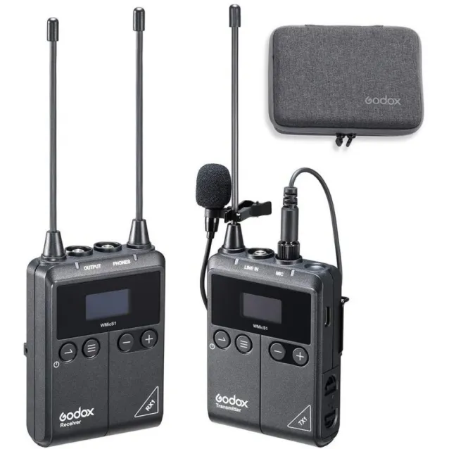Godox WMicS1 Nero Microfono Lavalier/Lapel [WmicS1 Kit 1]