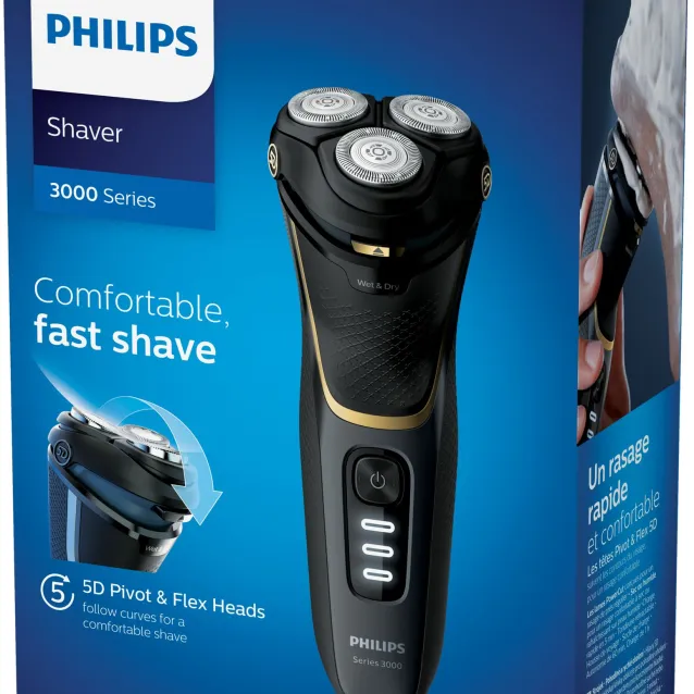 Philips 3000 series Shaver S3333/54 Rasoio elettrico Wet & Dry, Serie [S3333/54]