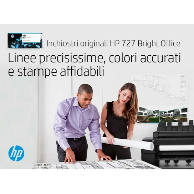 HP Cartuccia inchiostro magenta DesignJet 727, 300 ml [F9J77A]