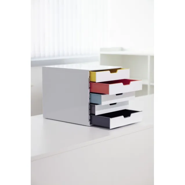 Durable VARICOLOR Mix 5 scatola per la conservazione di documenti Plastica Multicolore, Bianco [762527]