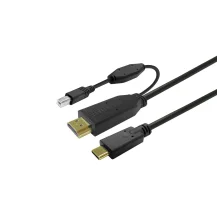 Vivolink PROUSBCHDMIUSBB5 cavo USB 5 m 3.2 Gen 1 [3.1 1] C Nero (Touchscreen Cable 5m Black - Warranty: 144M) [PROUSBCHDMIUSBB5]