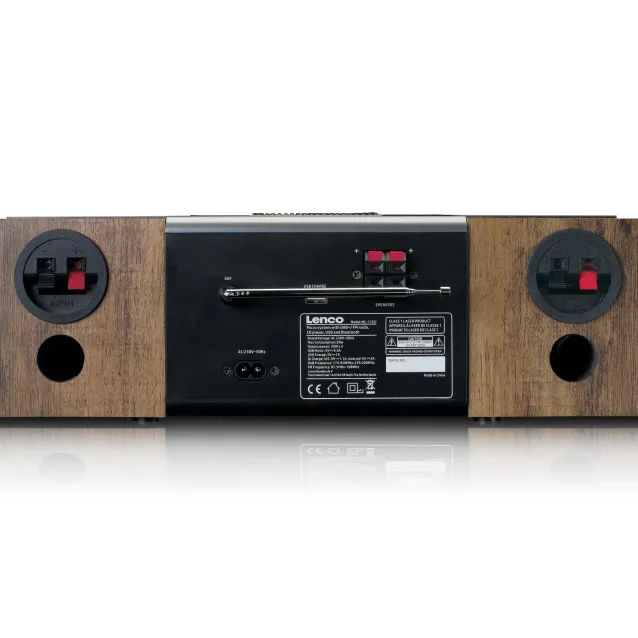 Lenco MC-175SI set audio da casa Microsistema per la 40 W Argento, Legno [MC-175]