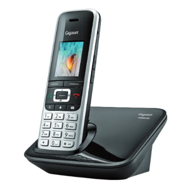 Gigaset Premium 100 Telefono DECT Identificatore di chiamata Nero, Argento [S30852-H2605-R111]