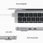 Notebook Apple MacBook Air M2 8-core CPU 10-core GPU 512GB SSD- Argento [MLY03T/A]