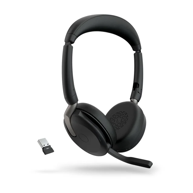 Jabra Evolve2 65, MS Stereo Auricolare Wireless A Padiglione Ufficio USB  tipo A Bluetooth Nero