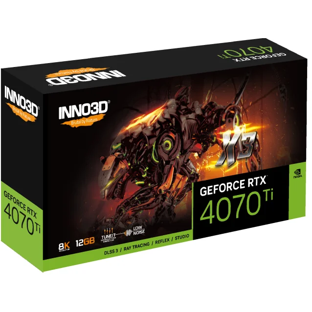 Scheda video Inno3D Geforce RTX 4070 ti x3 NVIDIA 12 GB GDDR6X [N407T3-126X-186148N]