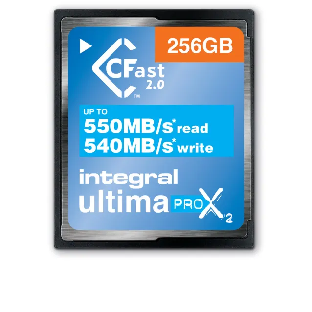 Memoria flash Integral 256GB ULTIMAPRO X2 CFAST 2.0 (256GB CARD UP TO READ 550MB/s WRITE 540 MB/s INTEGRAL) [INCFA256G-550/540]
