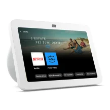 Dispositivo di assistenza virtuale Amazon Echo Show 8 (3ª gen., modello 2023) | Schermo touch intelligente HD con audio spaziale, hub per Casa Intelligente e Alexa Bianco ghiaccio