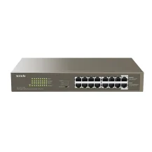 Tenda TEG1116P-16-150W-EU switch di rete Non gestito Gigabit Ethernet (10/100/1000) Supporto Power over (PoE) Bronzo [TEG1116P-16-150W]