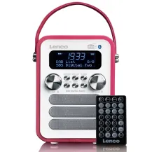 Radio Lenco PDR-051PKWH Portatile Rosa, Bianco [PDR-051PINK/WH]