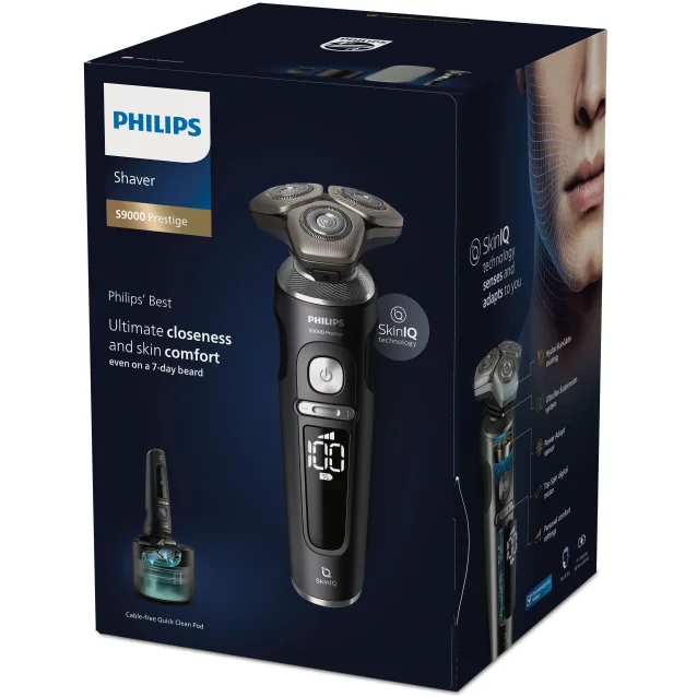 Philips Shaver S9000 Prestige SP9840/32 Rasoio elettrico Wet & Dry con SkinIQ [SP9840/32]