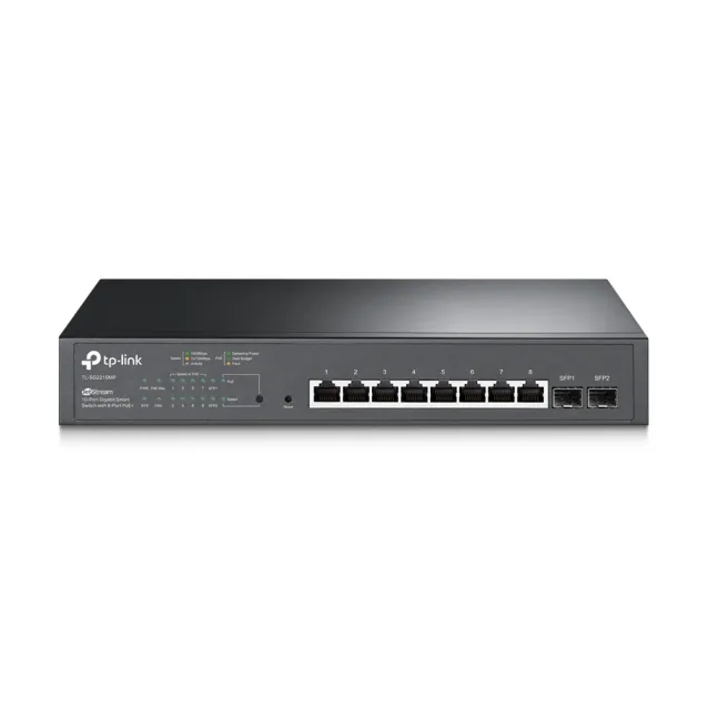 TP-Link JetStream TL-SG2210MP switch di rete Gestito L2/L2+ Gigabit Ethernet (10/100/1000) Supporto Power over (PoE) 1U Nero [TL-SG2210MP]