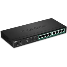 Trendnet TPE-TG83 switch di rete Non gestito Gigabit Ethernet [10/100/1000] Supporto Power over [PoE] Nero (TRENDnet 8-Port PoE+ Switch [65W] [2Years warranty]) [TPE-TG83]