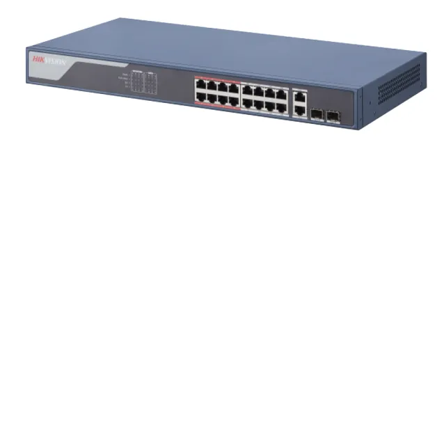 Hikvision DS-3E1318P-SI switch di rete Gestito L2 Gigabit Ethernet (10/100/1000) Supporto Power over (PoE) Nero [301802019]