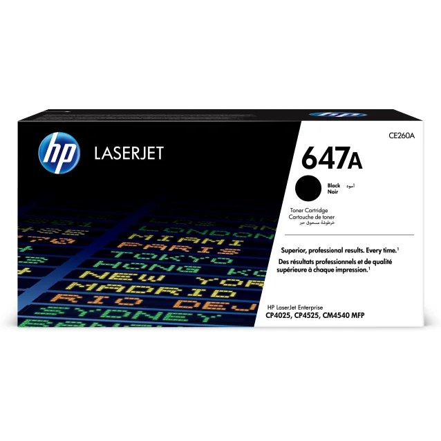 HP Cartuccia Toner originale nero LaserJet 647A [CE260A]