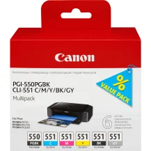 Cartuccia inchiostro Canon d'inchiostro Multipack PGI-550 PGBK / CLI-551 BK/C/M/Y/GY [6496B005]