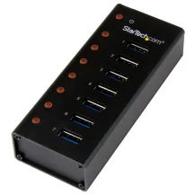 StarTech.com HUB USB 3.0 a 7 porte con case metallico - Perno e concentratore desktop/montabile parete [ST7300U3M]