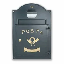 Alubox 50A7/VRGH cassetta per la posta Grigio Cassetta postale a parete Ottone