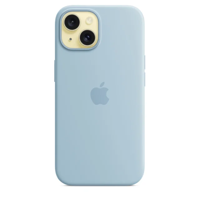 Custodia per smartphone Apple MagSafe in silicone iPhone 15 - Blu chiaro [MWND3ZM/A]