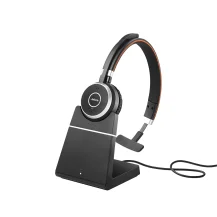 Cuffia con microfono Jabra Evolve 65 UC Mono Auricolare Con cavo e senza A Padiglione Ufficio Micro-USB Bluetooth Nero [6593-823-499]