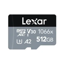 Memoria flash Lexar Professional 1066x 512 GB MicroSDXC UHS-I Classe 10 (512GB High-Performance microSDXC Card) [LMS1066512G-BNANG]