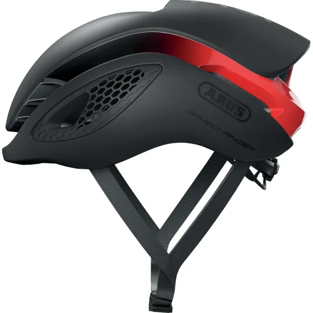 ABUS Aero Helmet GameChanger Nero, Rosso [86787]