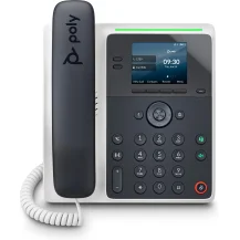 POLY Edge E100 IP Phone and PoE-enabled telefono Nero IPS (EDGE PHONE - ) [82M86AA]