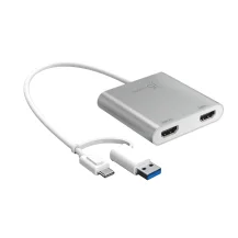 j5create JCA365-N Adattatore multi-monitor da USB-CÂ® a Dual HDMIâ„¢ (USB-C TO DUAL HDMI - MULTI-MONITOR ADAPTER) [JCA365-N]