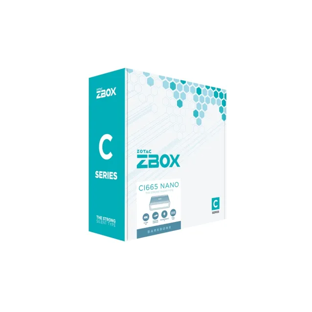 Barebone Zotac ZBOX CI665 Nano PC con dimensioni 1,8 l Nero, Bianco i7-1165G7 2,8 GHz [ZBOX-CI665NANO-BE]