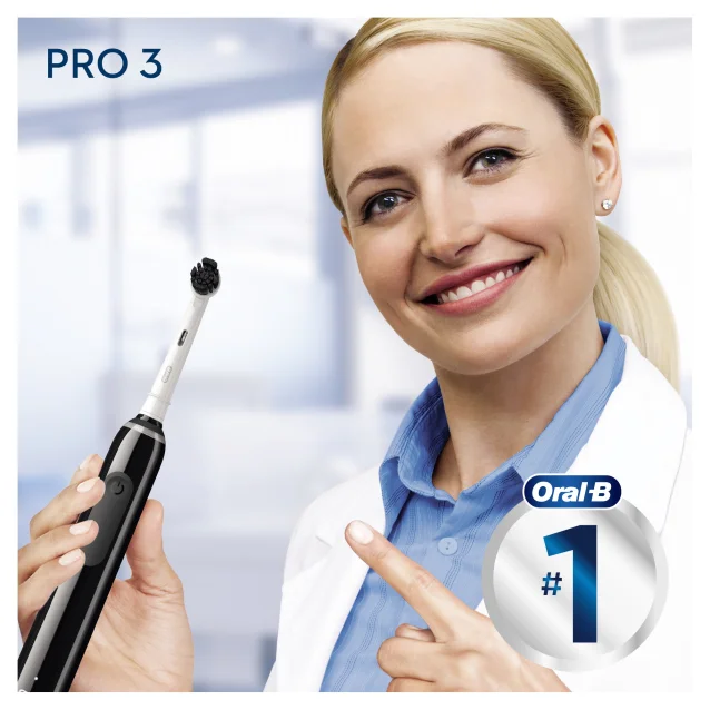 Oral-B Pro 3 Spazzolino Elettrico Ricaricabile - 3000 Nero. 1 + Testina con  setole al Carbone [80349852]: info e prezzi