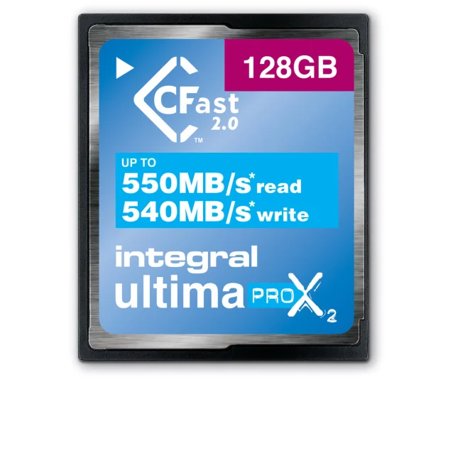 Memoria flash Integral 128GB ULTIMAPRO X2 CFAST 2.0 (128GB CARD UP TO READ 550MB/s WRITE 540 MB/s INTEGRAL) [INCFA128G-550/540]
