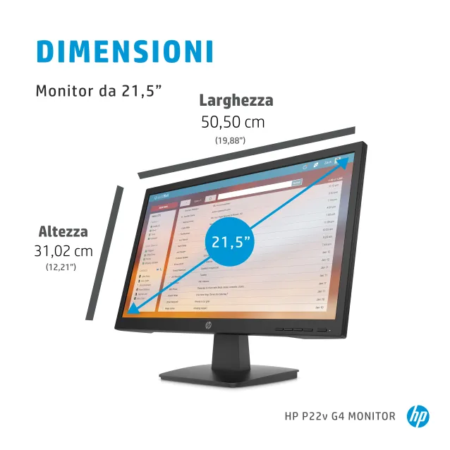 HP P22v G4 Monitor PC 54,6 cm (21.5