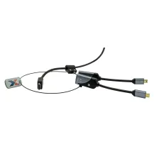 ProXtend PX-AR21 cavo e adattatore video HDMI tipo A [Standard] Mini DisplayPort + USB Type-C Nero, Grigio (4K Adapter Ring - & USB-C Warranty: 12M) [PX-AR21]
