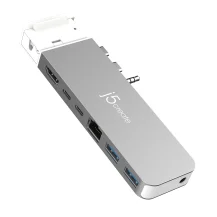 j5create JCD395-N Hub 4K60 Elite Pro USB4Â® con kit MagSafeÂ® (4K60 ELITE PRO USB4 HUB WITH - MAGSAFE KIT SPACE GREY/WHITE) [JCD395-N]