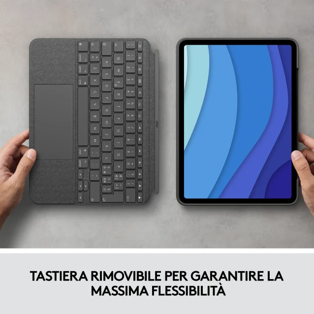 Custodia con tastiera Logitech SLIM COMBO per iPad Pro da 10,5 pollici  (nera)