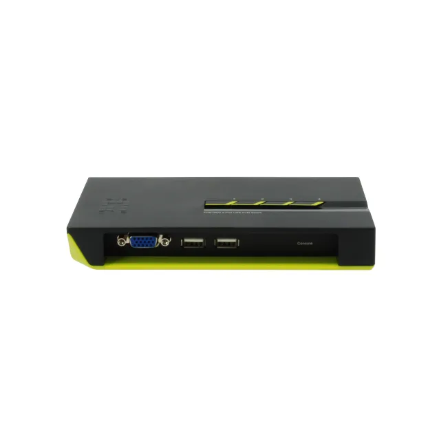 LevelOne KVM-0422 switch per keyboard-video-mouse (kvm) Nero, Verde [590422]