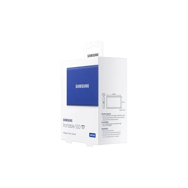 SSD esterno Samsung Portable T7 500 GB Blu [MU-PC500H/WW]