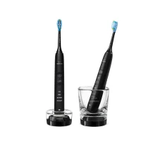 Spazzolino elettrico Philips DiamondClean 9000 Sonicare Spazzolini Elettrico Sonici con App, confezione da 2 Neri HX9914/54 [HX9914/54]