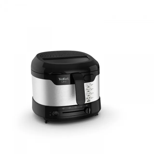 Tefal Uno FF215D Singolo Indipendente 1600 W Friggitrice Nero, Stainless steel [FF215D]