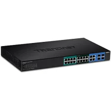 Trendnet TPE-204US switch di rete Gestito Gigabit Ethernet (10/100/1000) Nero 1U Supporto Power over (PoE)