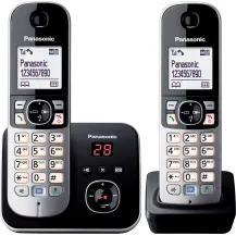 Panasonic KX-TG6822GB telefono Telefono DECT Identificatore di chiamata Nero, Argento [KX-TG6822GB]