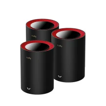 Cudy M3000 3-Pack Dual-band (2.4 GHz/5 GHz) Wi-Fi 6 (802.11ax) Nero, Rosso 1 Interno [M3000(3-PACK)]