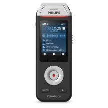 Philips Voice Tracer DVT2810/00 dittafono Flash card Nero, Cromo [DVT2810]